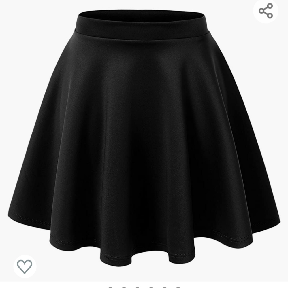 Johnny XXXL Black Skater Skirt